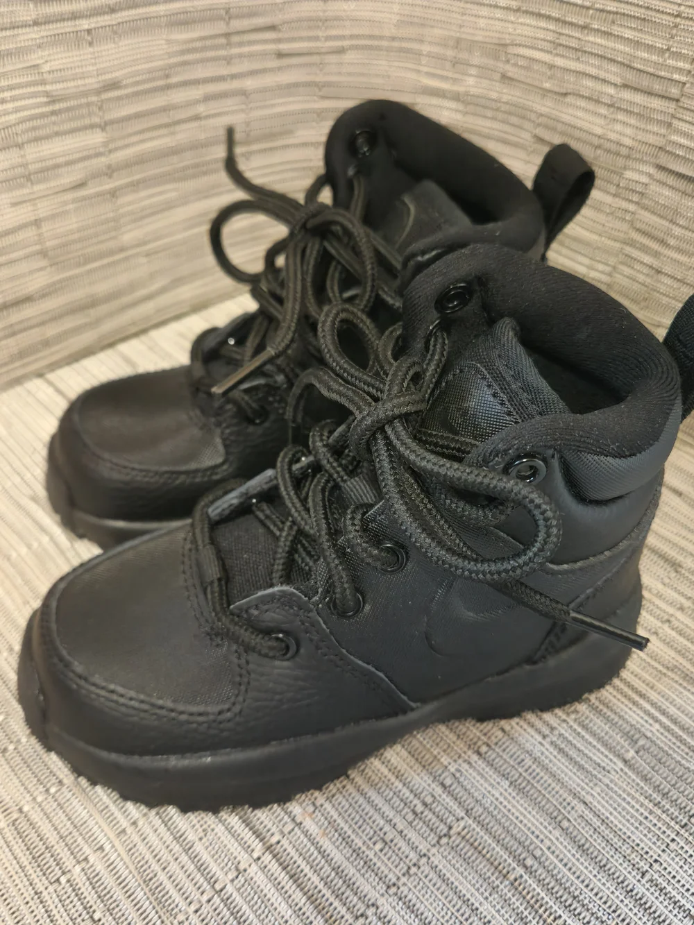 New Nike Manoa All Leather Black Toddler Boots - Size 8C - No Box